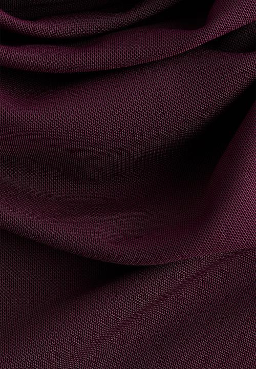 H&M - One-shoulder mesh top - dark plum purple