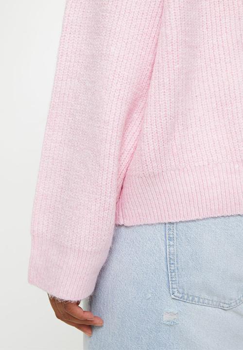 Cotton On - Plus luxe half zip pullover - soft pink