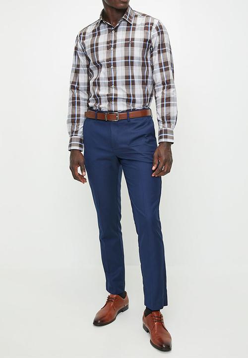 Pierre Cardin - Ch0014 Smart Check Shirts - Brown