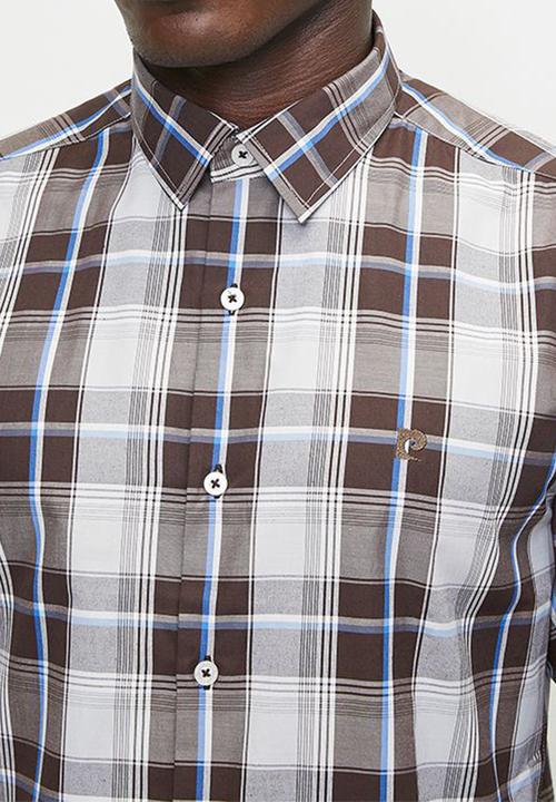 Pierre Cardin - Ch0014 Smart Check Shirts - Brown