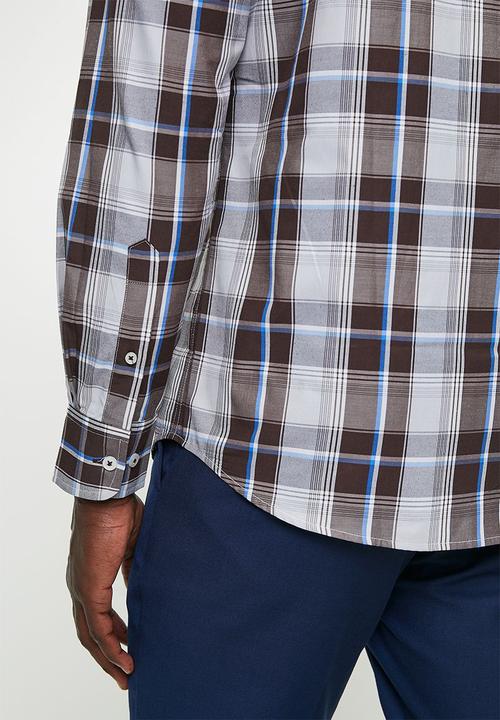 Pierre Cardin - Ch0014 Smart Check Shirts - Brown