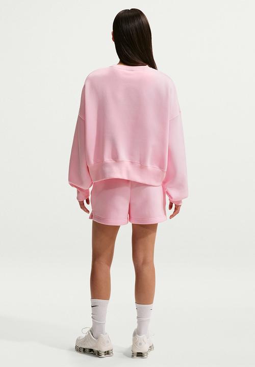 Nike - W Nsw Phnx Flc Oos Crew - Pink Foam/Sail