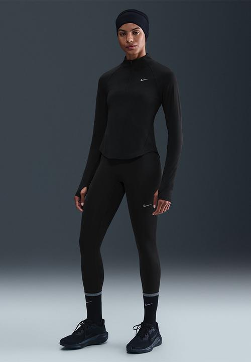 Nike - W Nk Tempo Swsh Hbr Df Hz Top - Black/White