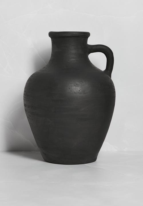 Terracotta Décor Jug - black
