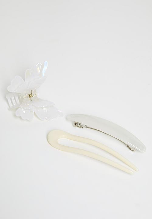 Tessa Design - Darcy Claw Clip Set - Cream