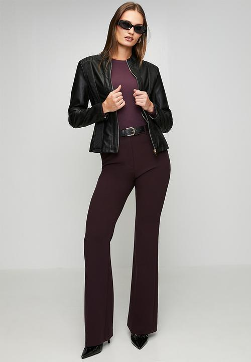 Stella Morgan - Long Sleeve Zip Through Biker Jacket - Black