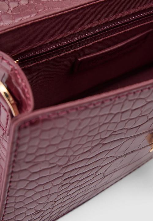 Forever New - Violet lock detail top handle bag in vintage merlot