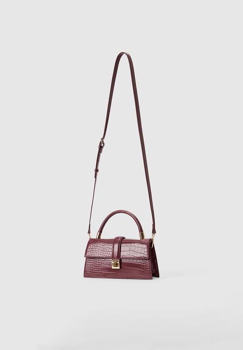 Forever New - Violet lock detail top handle bag in vintage merlot