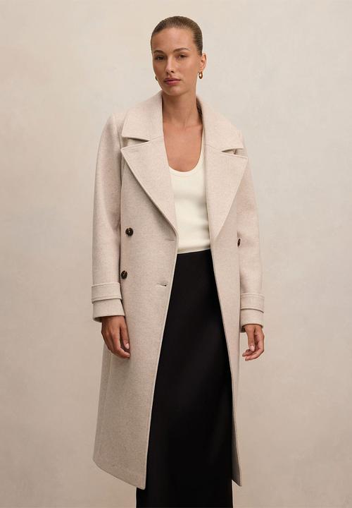 Forever New - Sandy belted coat in mink marle