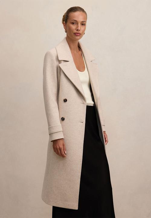 Forever New - Sandy belted coat in mink marle