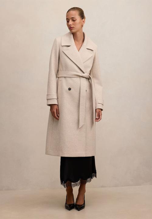 Forever New - Sandy belted coat in mink marle