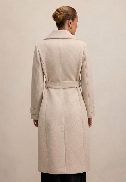 Forever New - Sandy belted coat in mink marle