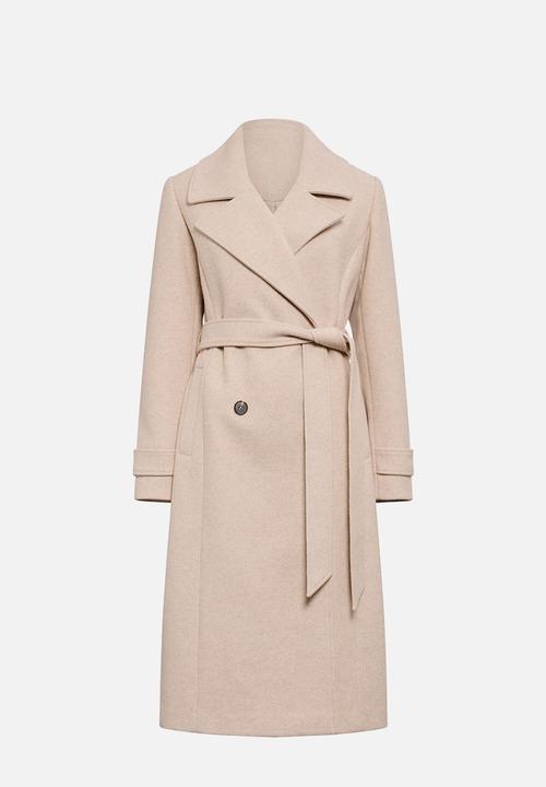 Forever New - Sandy belted coat in mink marle