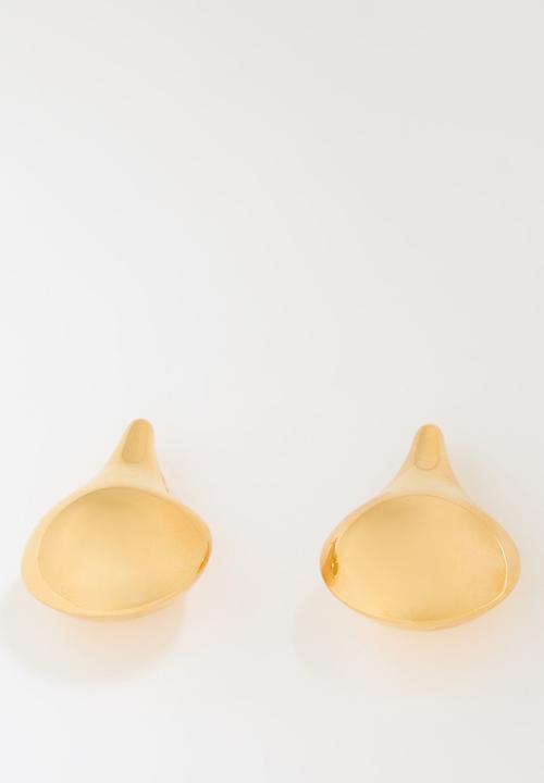 Zoe on Trend - Teardrop stud earrings - gold