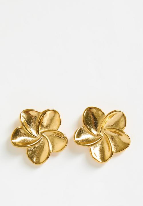 Zoe on Trend - Pretty flower stud earrings - gold