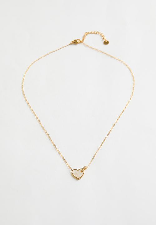 Zoe on Trend - Pretty heart pendant necklace - gold