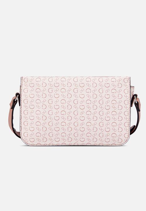 GUESS - Burnaby Mini Crossbody Flap Bag - Light Rose