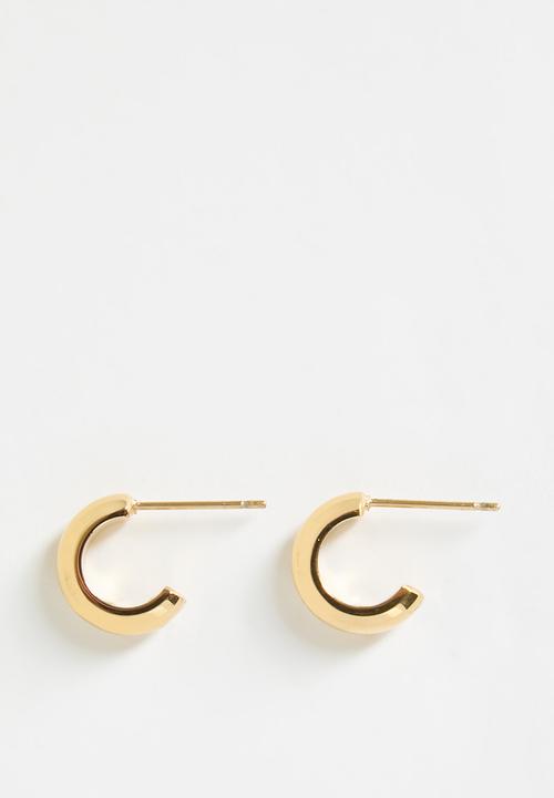 Zoe on Trend - Chunky modern hoop earrings - gold