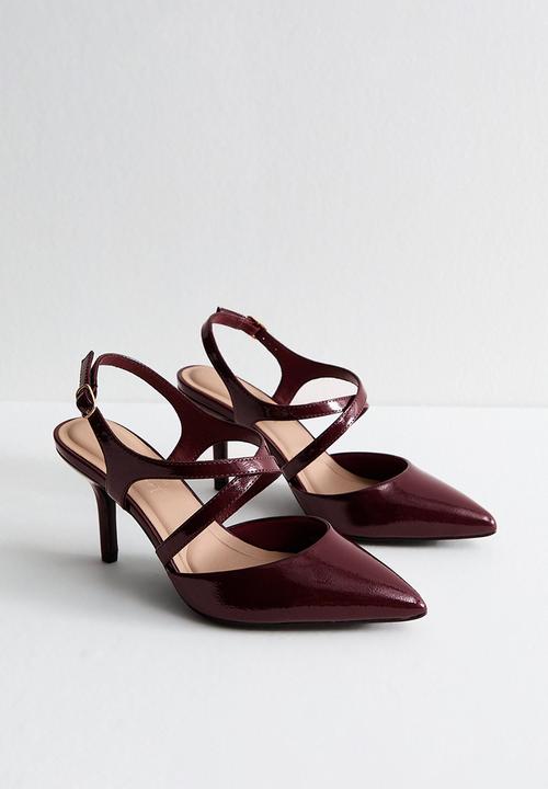New Look - Wide fit tycoon stiletto heel - burgundy