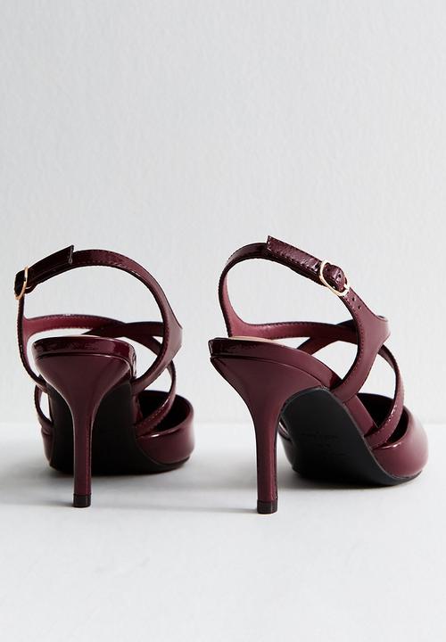 New Look - Wide fit tycoon stiletto heel - burgundy