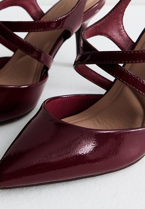 New Look - Wide fit tycoon stiletto heel - burgundy