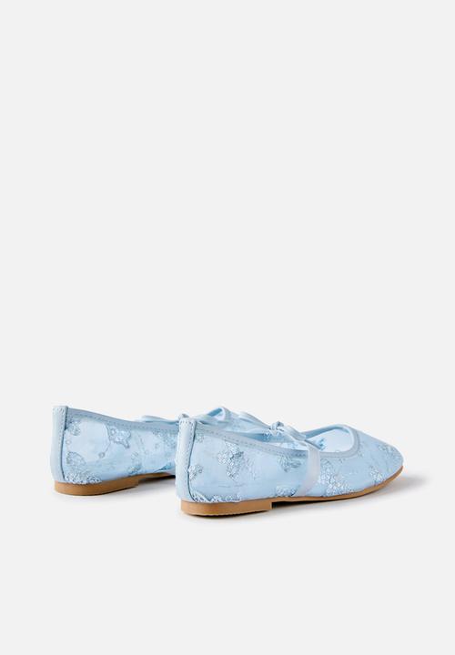 Cotton On - Olivia Ballet Flat -Ice Blue/Embellished Mesh