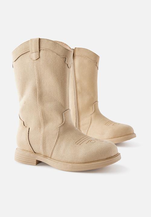 Cotton On - Boho Western Boot -Semolina