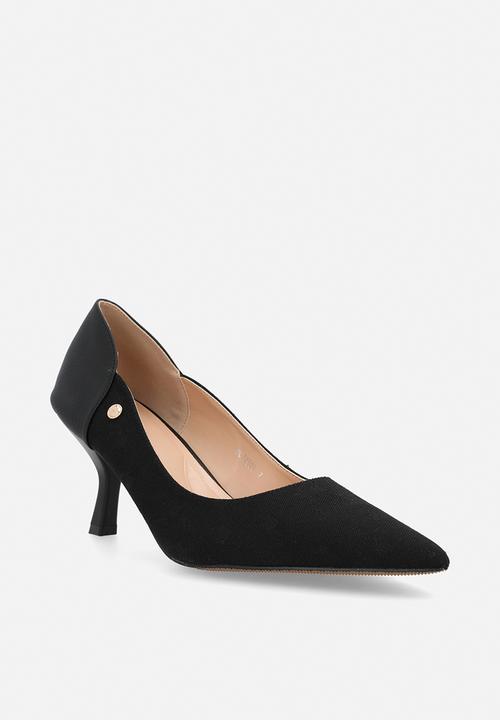 POLO - Jacquard pointed pump heel - black