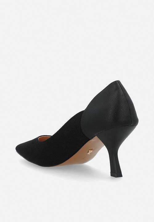 POLO - Jacquard pointed pump heel - black