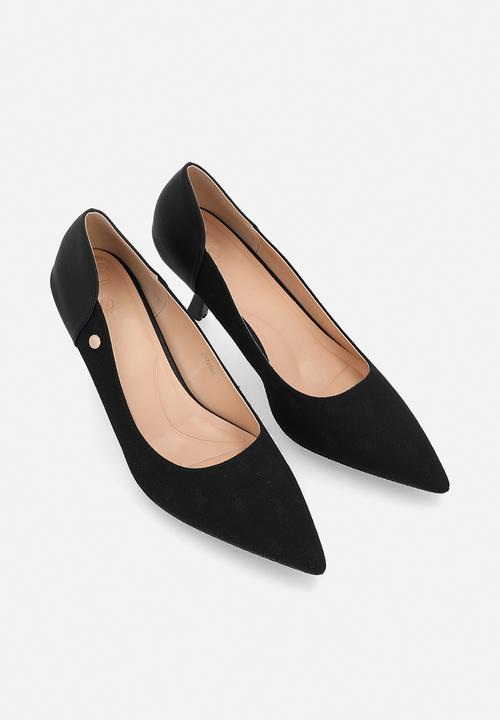 POLO - Jacquard pointed pump heel - black