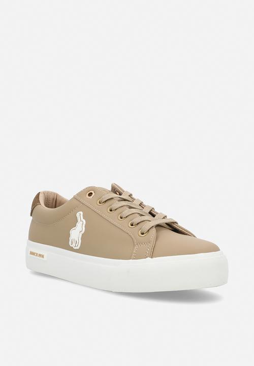 POLO - Rubberised platform sneaker - stone