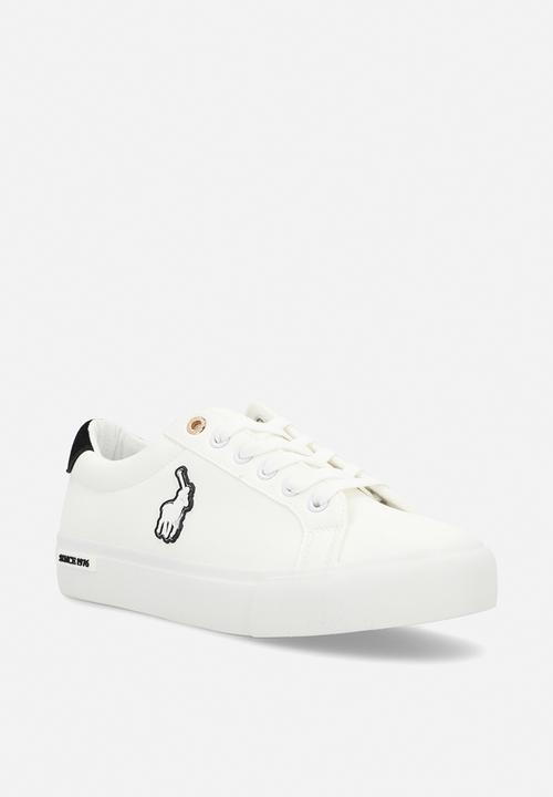 POLO - Rubberised platform sneaker - white