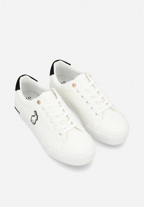 POLO - Rubberised platform sneaker - white