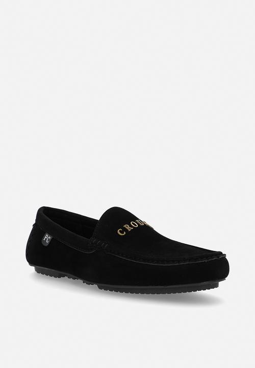 PC - Crouch suede slip on- Black Suede