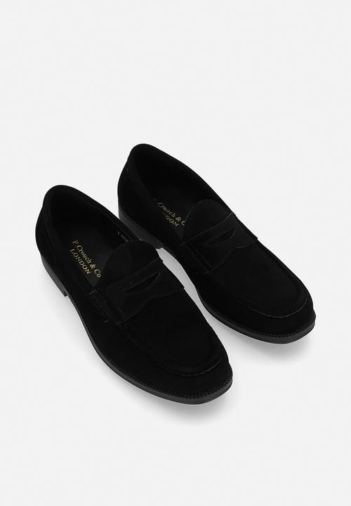 PC - Crouch suede slip on - black suede