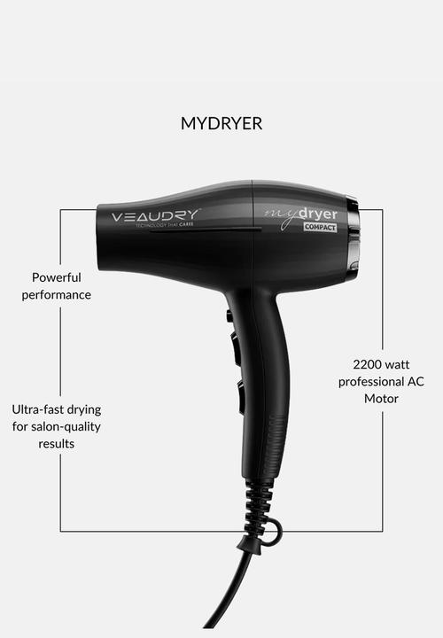 Veaudry - myDryer Compact Hair Dryer - Black