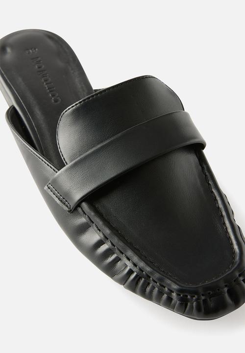 Taylor Loafer Mule - black smooth.