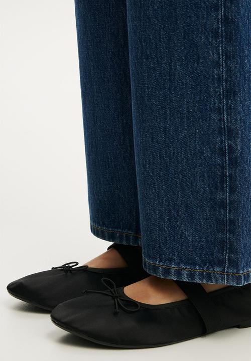 Cotton On - Remy ruched ballet - black satin