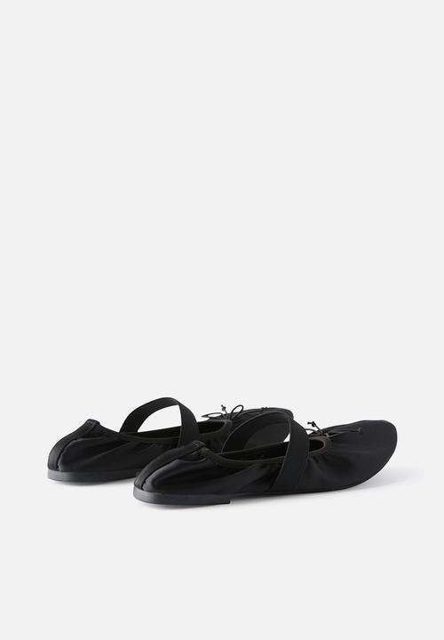 Cotton On - Remy ruched ballet - black satin