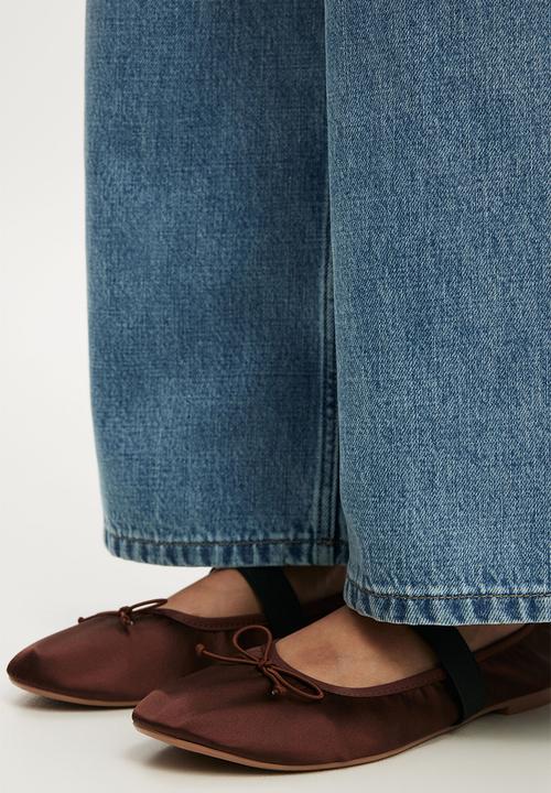 Cotton On - Remy ruched ballet - choc satin