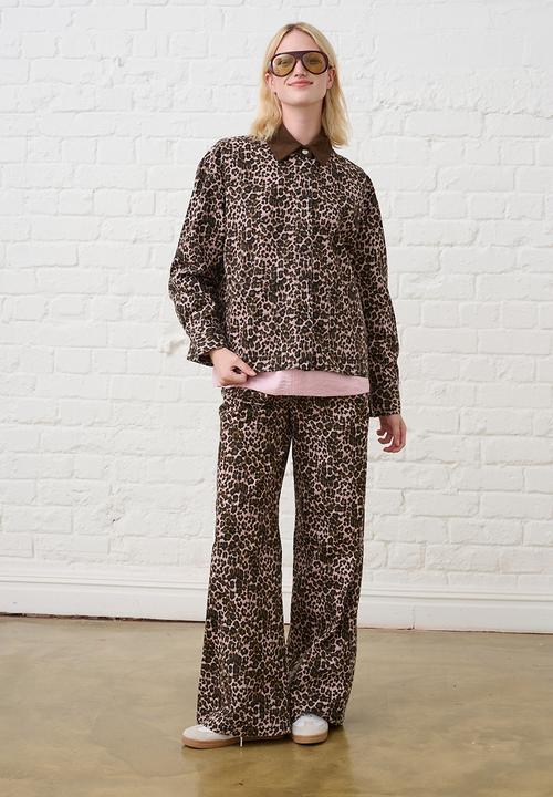 Me&B - Roxy Wide Leg Jeans - Pink Animal