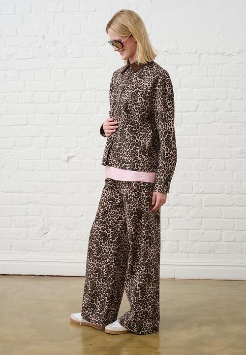 Me&B - Roxy Wide Leg Jeans - Pink Animal