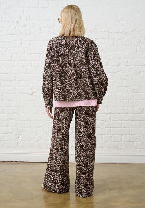 Me&B - Roxy Wide Leg Jeans - Pink Animal