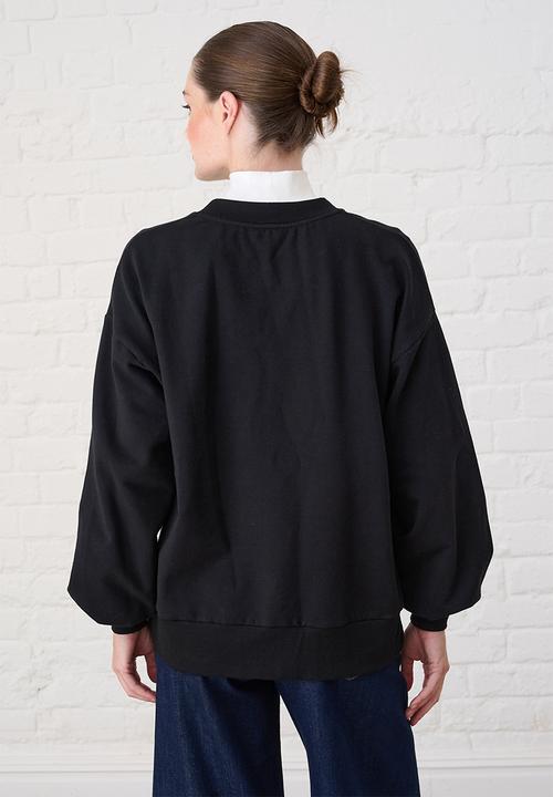 Me&B - Cornelli Face Sweat Top - Black
