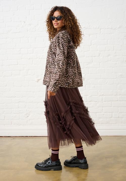Me&B - Denim Barn Jacket - Pink Animal