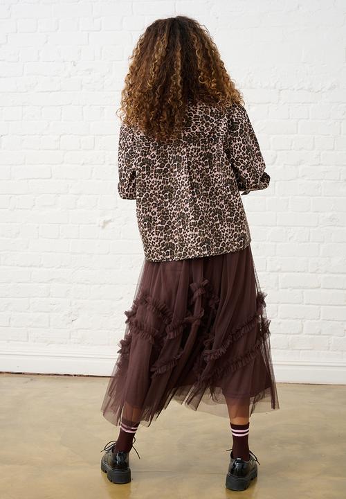 Me&B - Denim Barn Jacket - Pink Animal