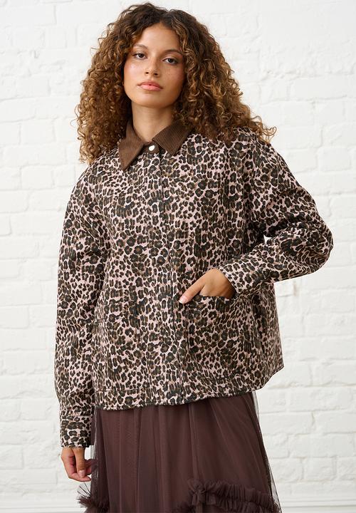 Me&B - Denim Barn Jacket - Pink Animal