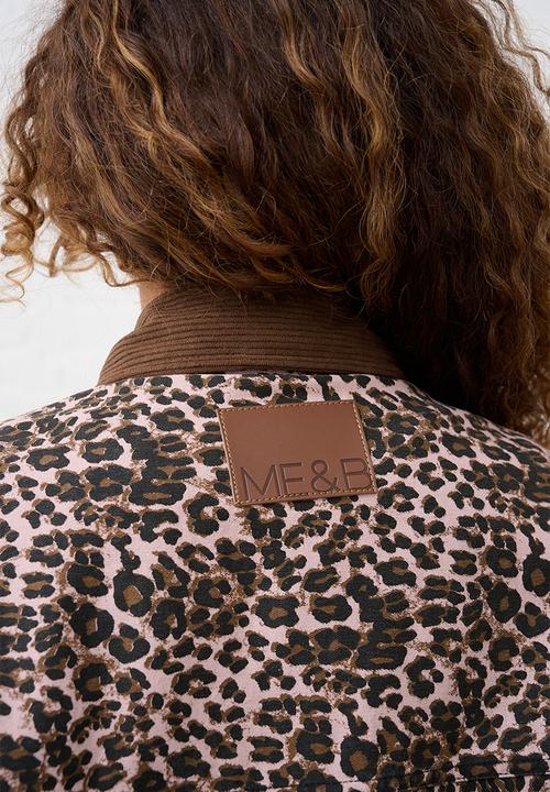 Me&B - Denim Barn Jacket - Pink Animal