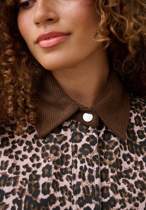 Me&B - Denim Barn Jacket - Pink Animal