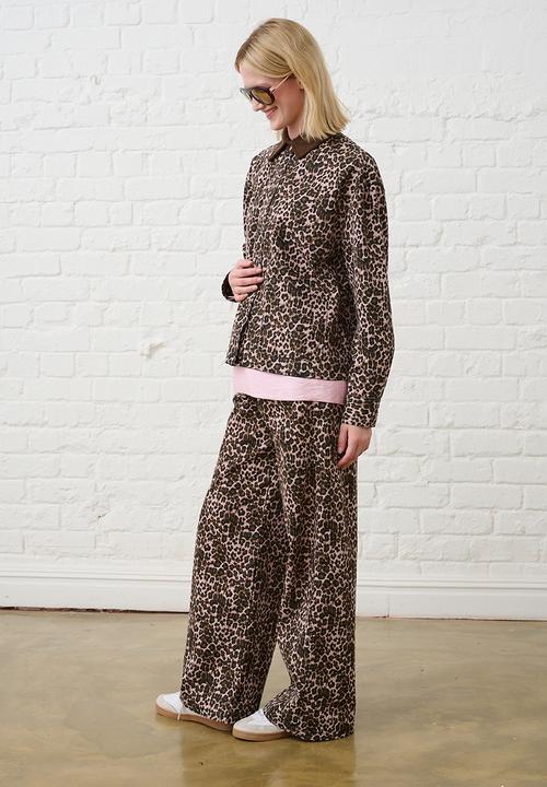 Me&B - Denim Barn Jacket - Pink Animal